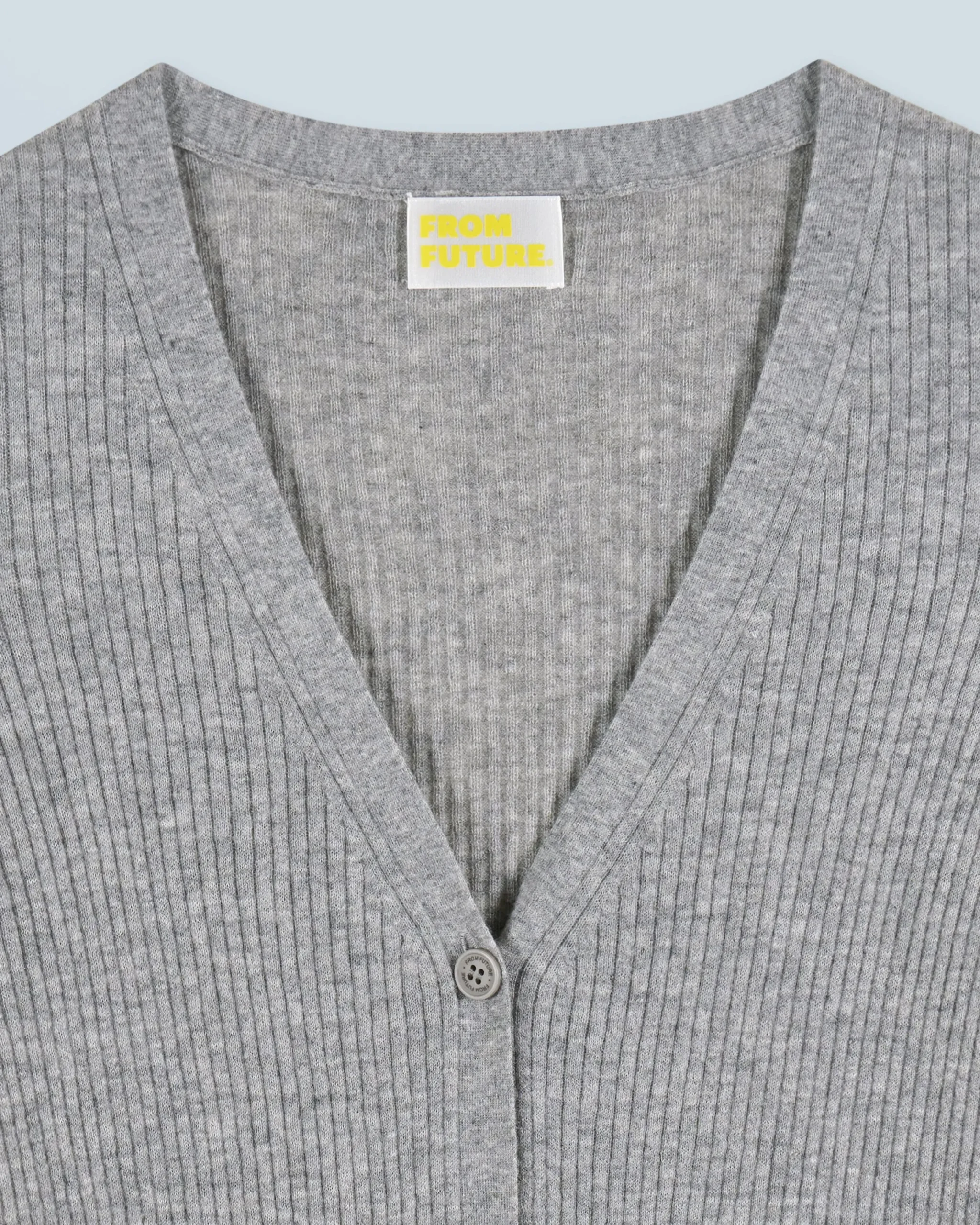 FROM FUTURE Pull Cardigan Seconde Peau GrisChinéFoncé Store