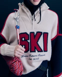 FROM FUTURE Pull Col Camionneur Sable Fashion