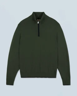 FROM FUTURE Pull Col Camionneur Kaki Cheap