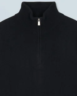 FROM FUTURE Pull Col Camionneur Basique Noir Cheap