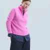 FROM FUTURE Pull Col Camionneur Epais PinkMouliné Online