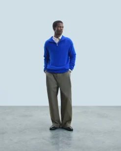 FROM FUTURE Pull Col Camionneur Oversize PopBlue Cheap