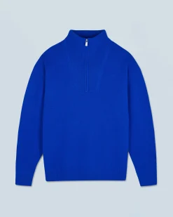 FROM FUTURE Pull Col Camionneur Oversize PopBlue Cheap