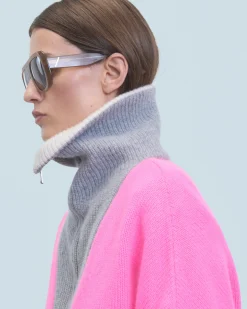 FROM FUTURE Pull Col Camionneur Tricolore DreamyPink Best