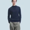 FROM FUTURE Pull Col Montant Navy Hot