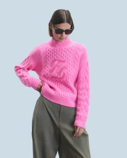 FROM FUTURE Pull Col Montant DreamyPink Clearance