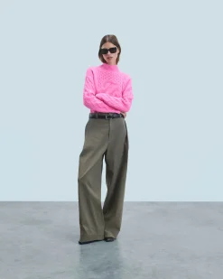 FROM FUTURE Pull Col Montant DreamyPink Clearance