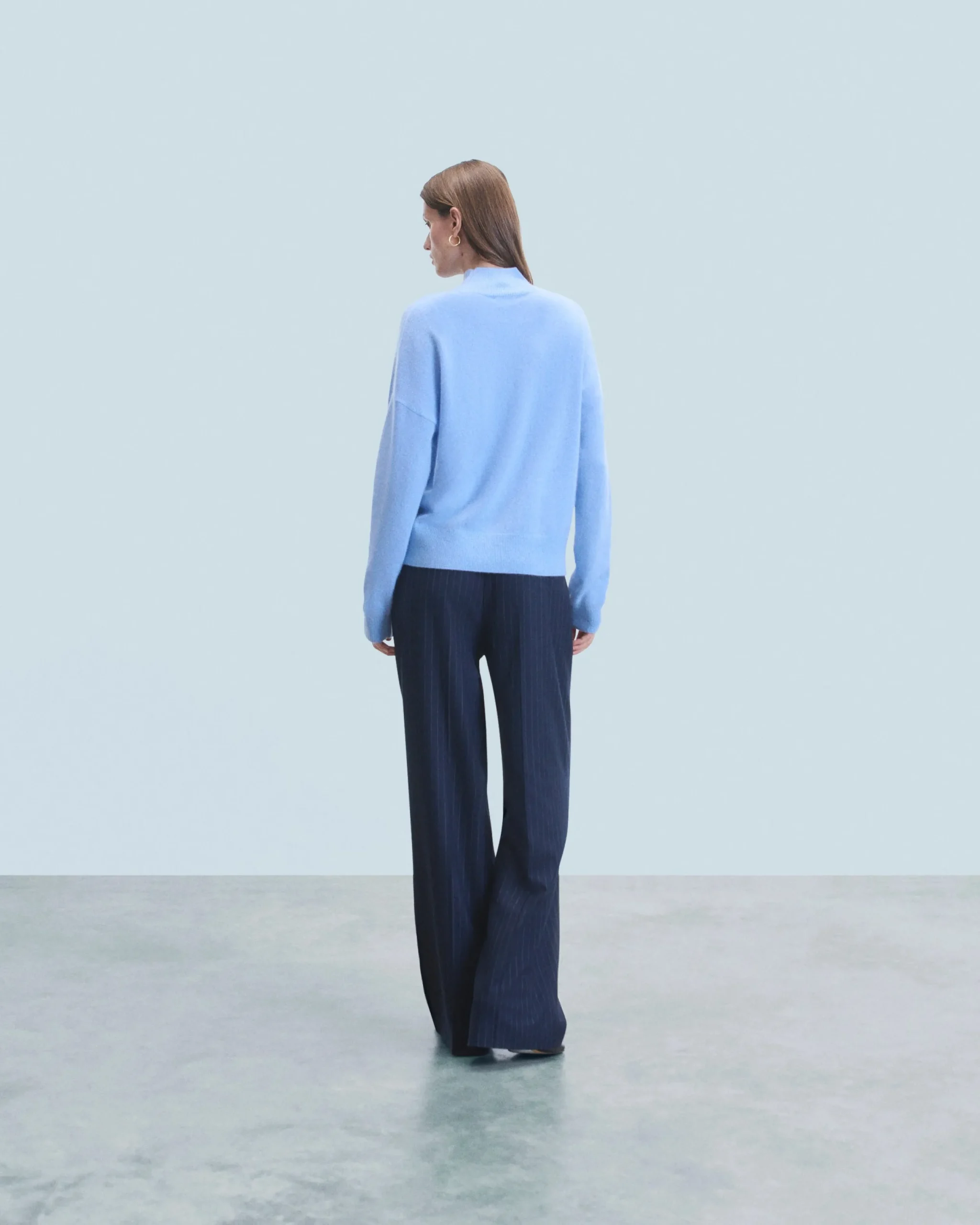 FROM FUTURE Pull Col Montant FairyBlue Fashion