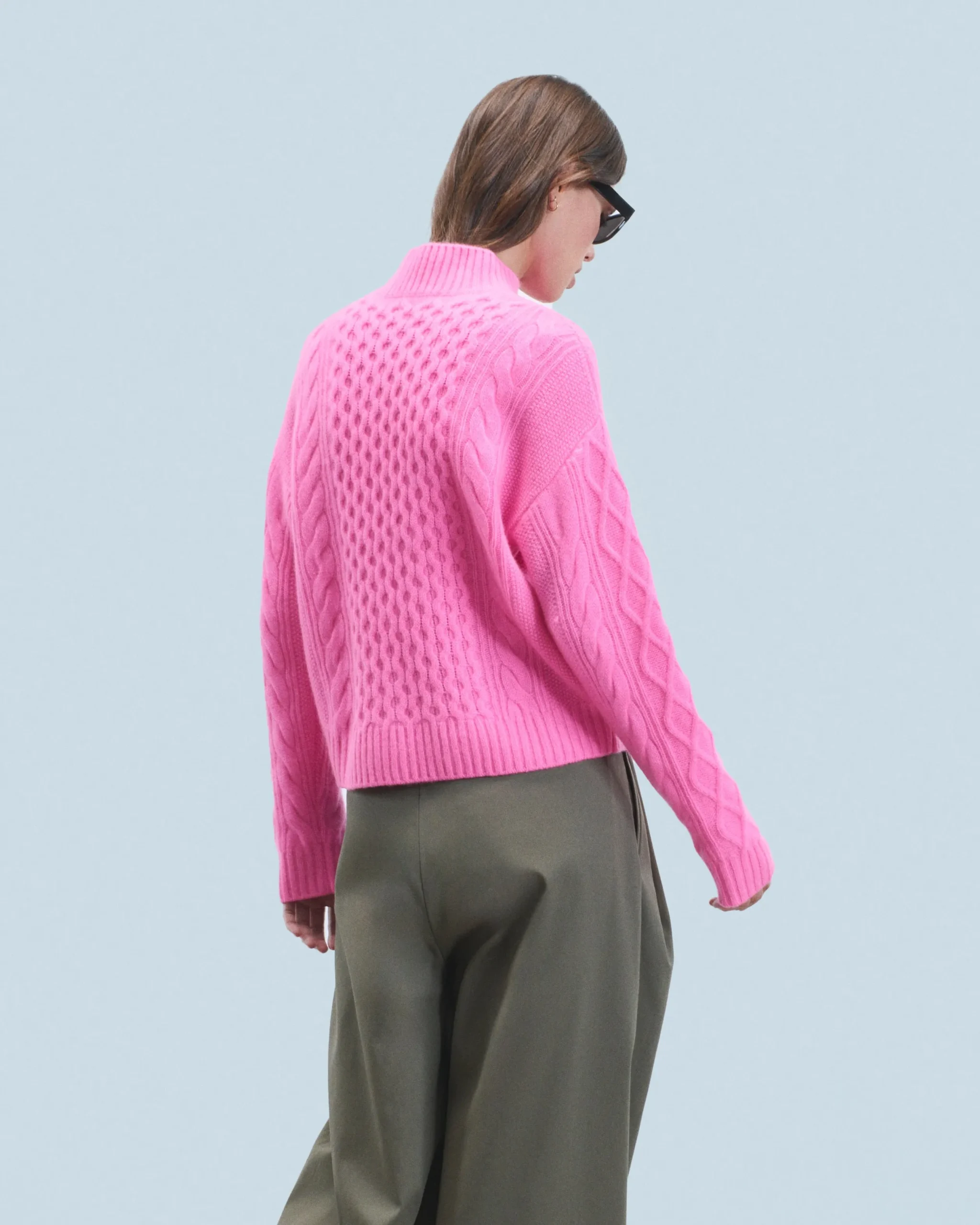 FROM FUTURE Pull Col Montant DreamyPink Clearance