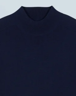 FROM FUTURE Pull Col Montant Navy Hot