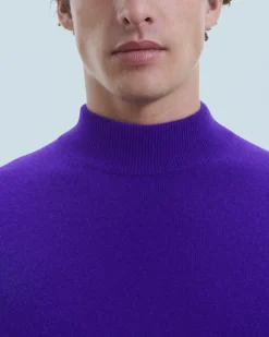 FROM FUTURE Pull Col Montant Basique Léger IntensePurple New