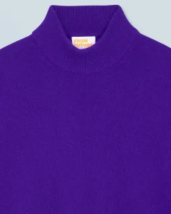 FROM FUTURE Pull Col Montant Basique Léger IntensePurple New