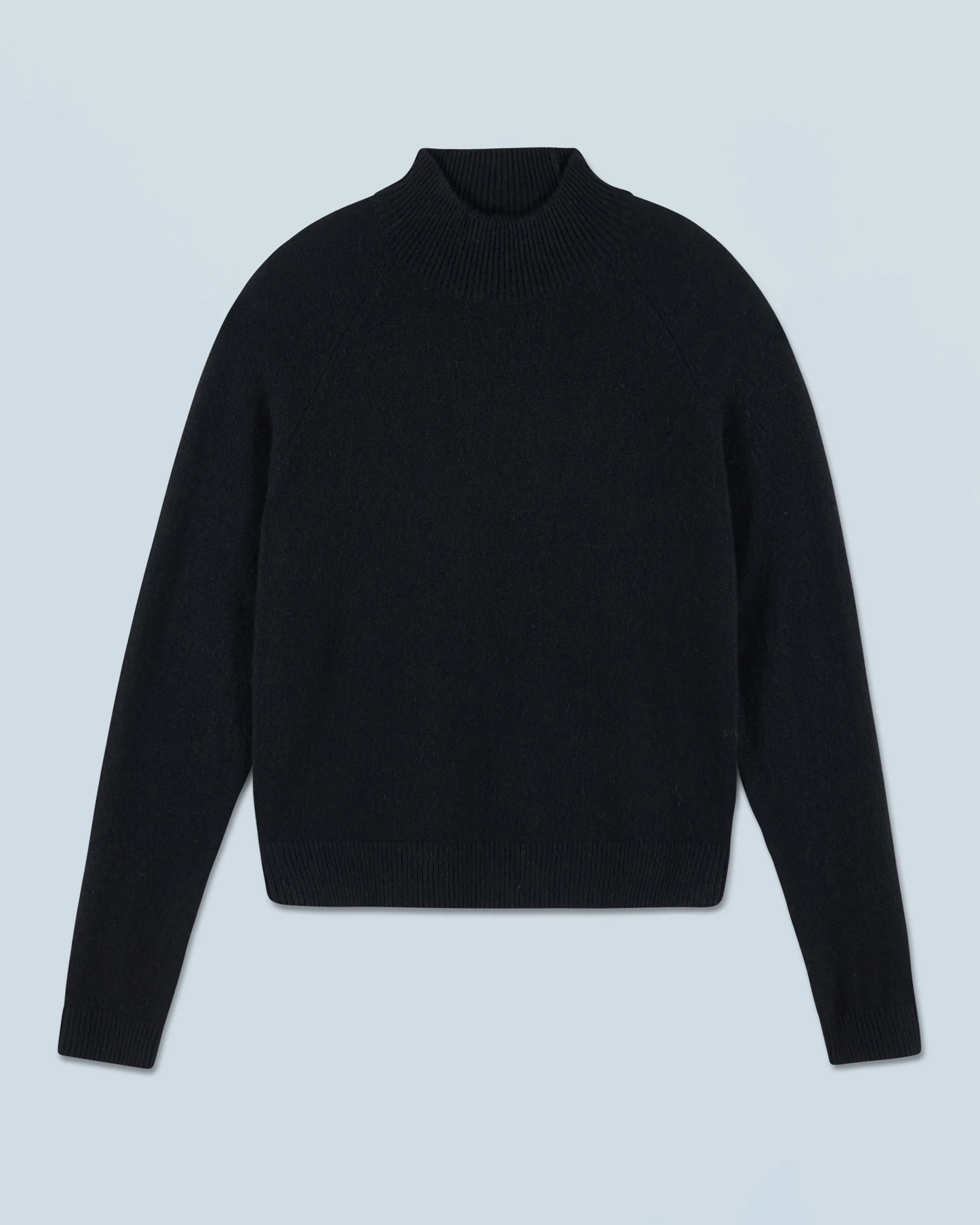 FROM FUTURE Pull Col Montant Léger Noir Cheap