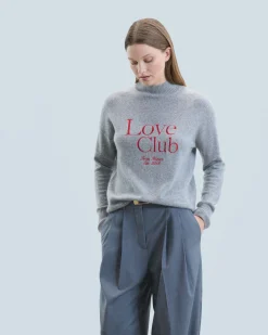 FROM FUTURE Pull Col Montant Love Club GrisChinéFoncé Flash Sale