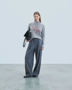 FROM FUTURE Pull Col Montant Love Club GrisChinéFoncé Flash Sale