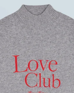 FROM FUTURE Pull Col Montant Love Club GrisChinéFoncé Flash Sale