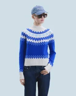 FROM FUTURE Pull Col Montant Norvégien PopBlue Store