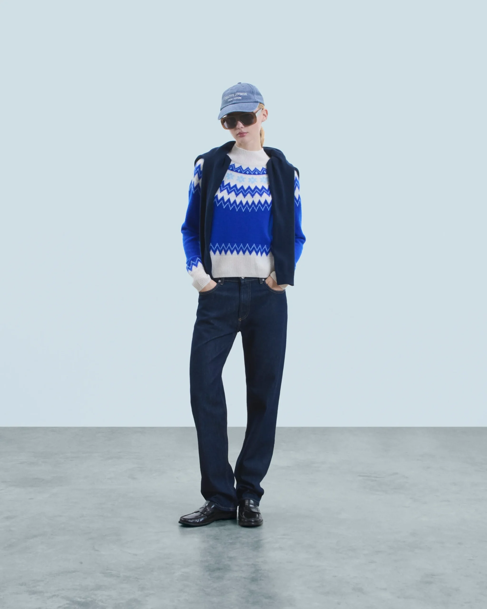 FROM FUTURE Pull Col Montant Norvégien PopBlue Store