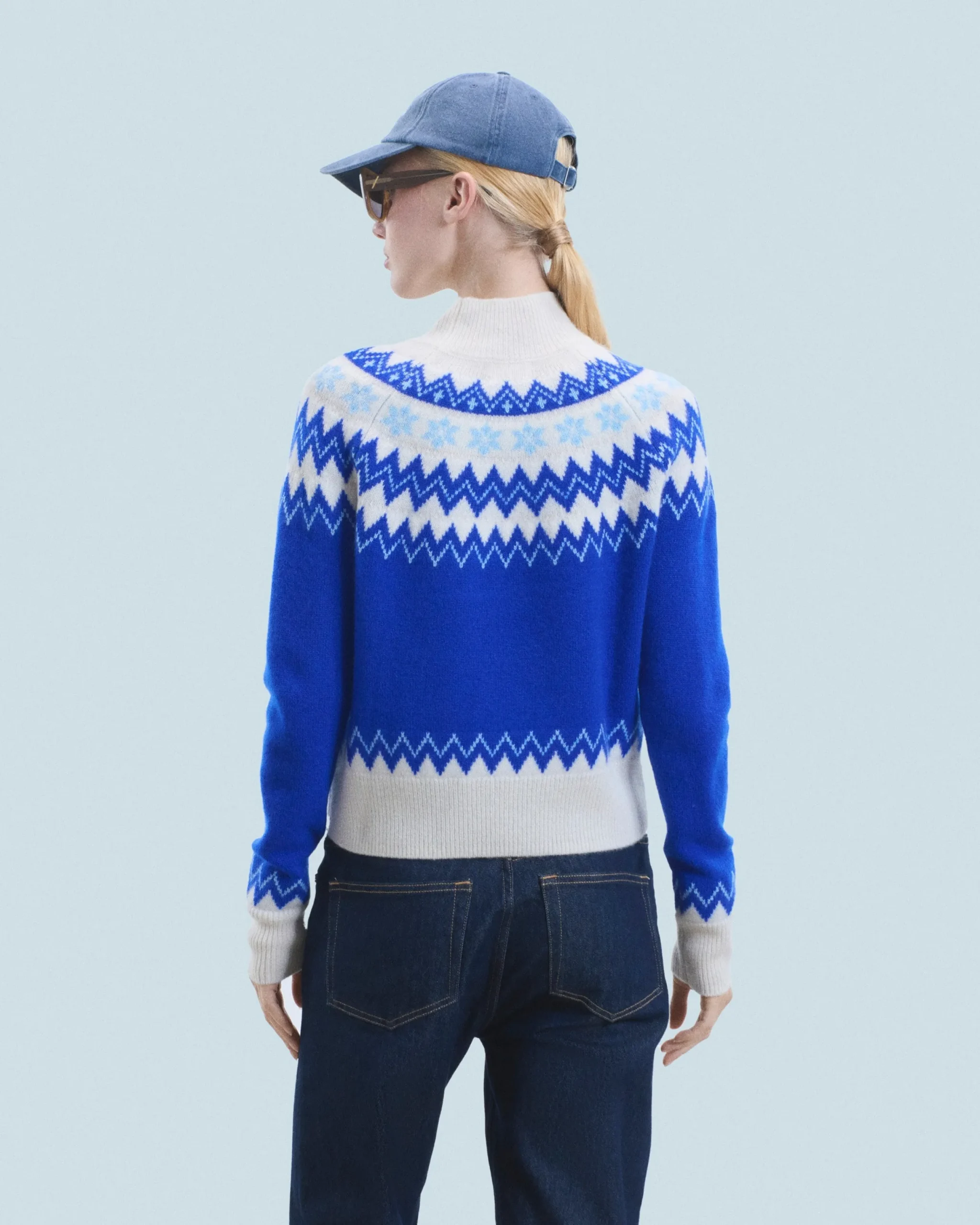 FROM FUTURE Pull Col Montant Norvégien PopBlue Store