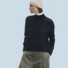FROM FUTURE Pull Col Montant Oversize Noir Sale