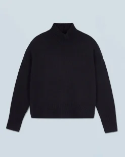 FROM FUTURE Pull Col Montant Oversize Noir Sale
