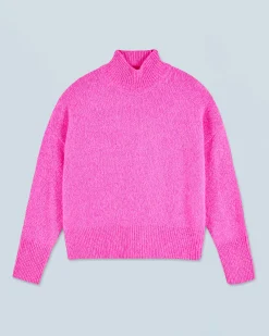 FROM FUTURE Pull Col Montant Oversize BrightPinkMou Online