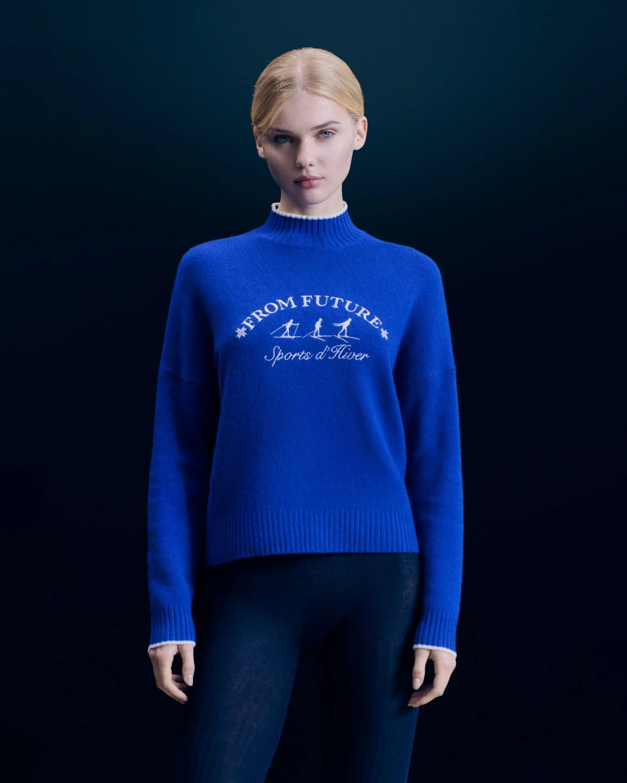 FROM FUTURE Pull Col Montant Sport D'hiver PopBlue Online