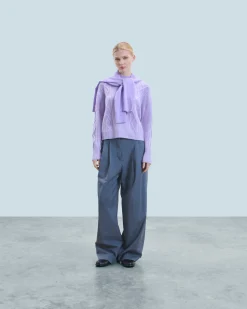 FROM FUTURE Pull Col Montant Torsades LilacMouliné Clearance