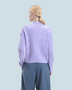 FROM FUTURE Pull Col Montant Torsades LilacMouliné Clearance