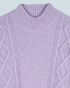 FROM FUTURE Pull Col Montant Torsades LilacMouliné Clearance