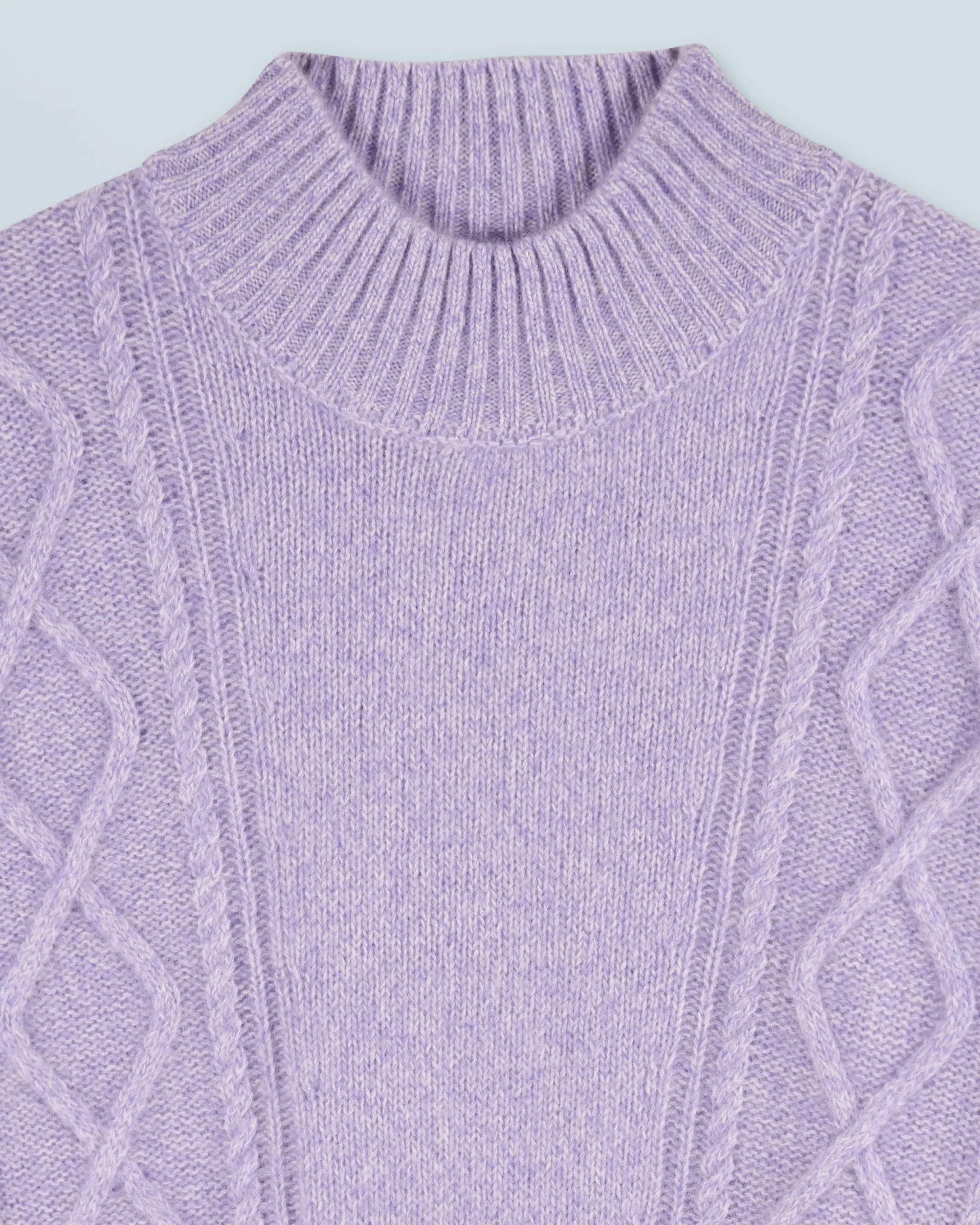 FROM FUTURE Pull Col Montant Torsades LilacMouliné Clearance