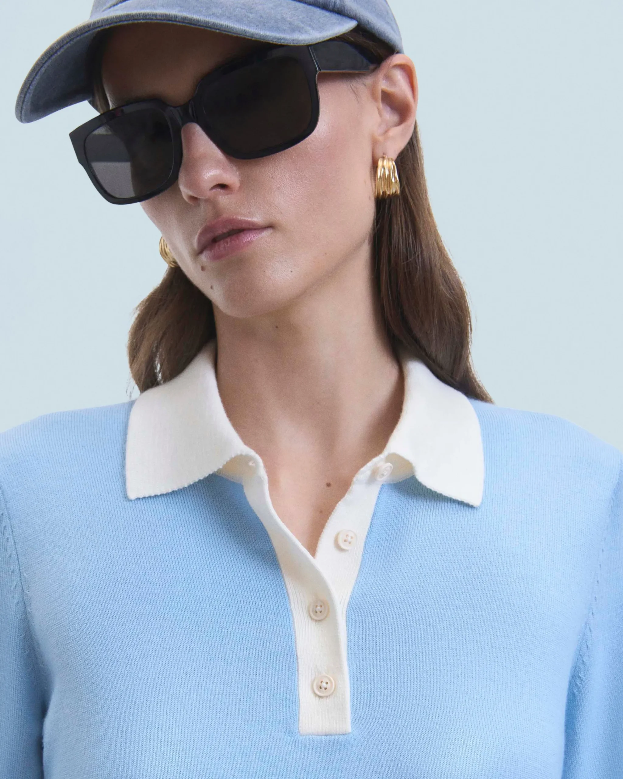 FROM FUTURE Pull Col Polo BabyBlue Store