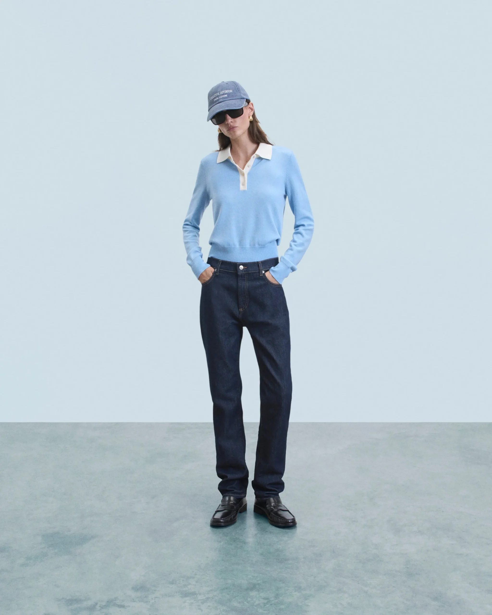 FROM FUTURE Pull Col Polo BabyBlue Store