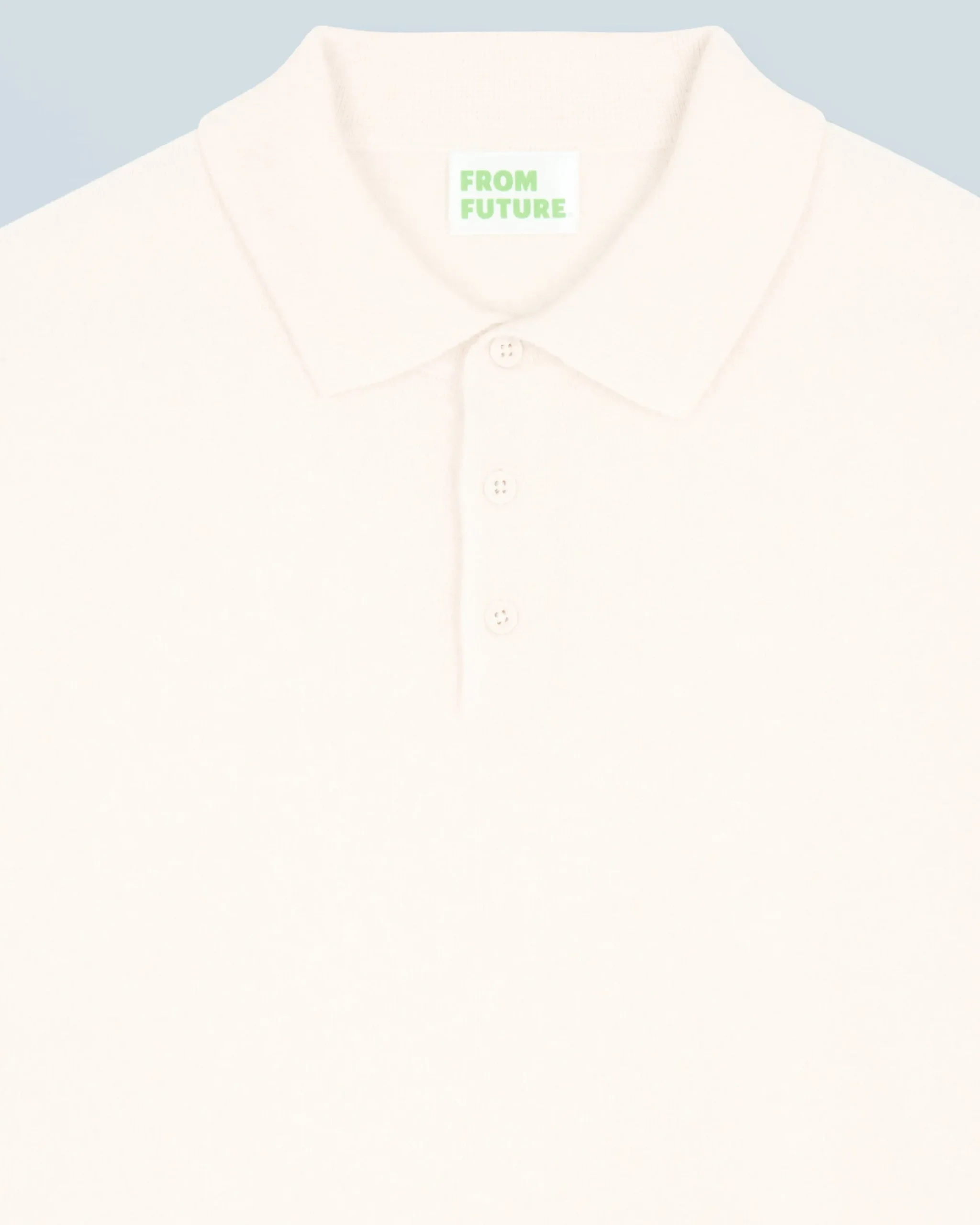 FROM FUTURE Pull Col Polo Basique Ecru Online