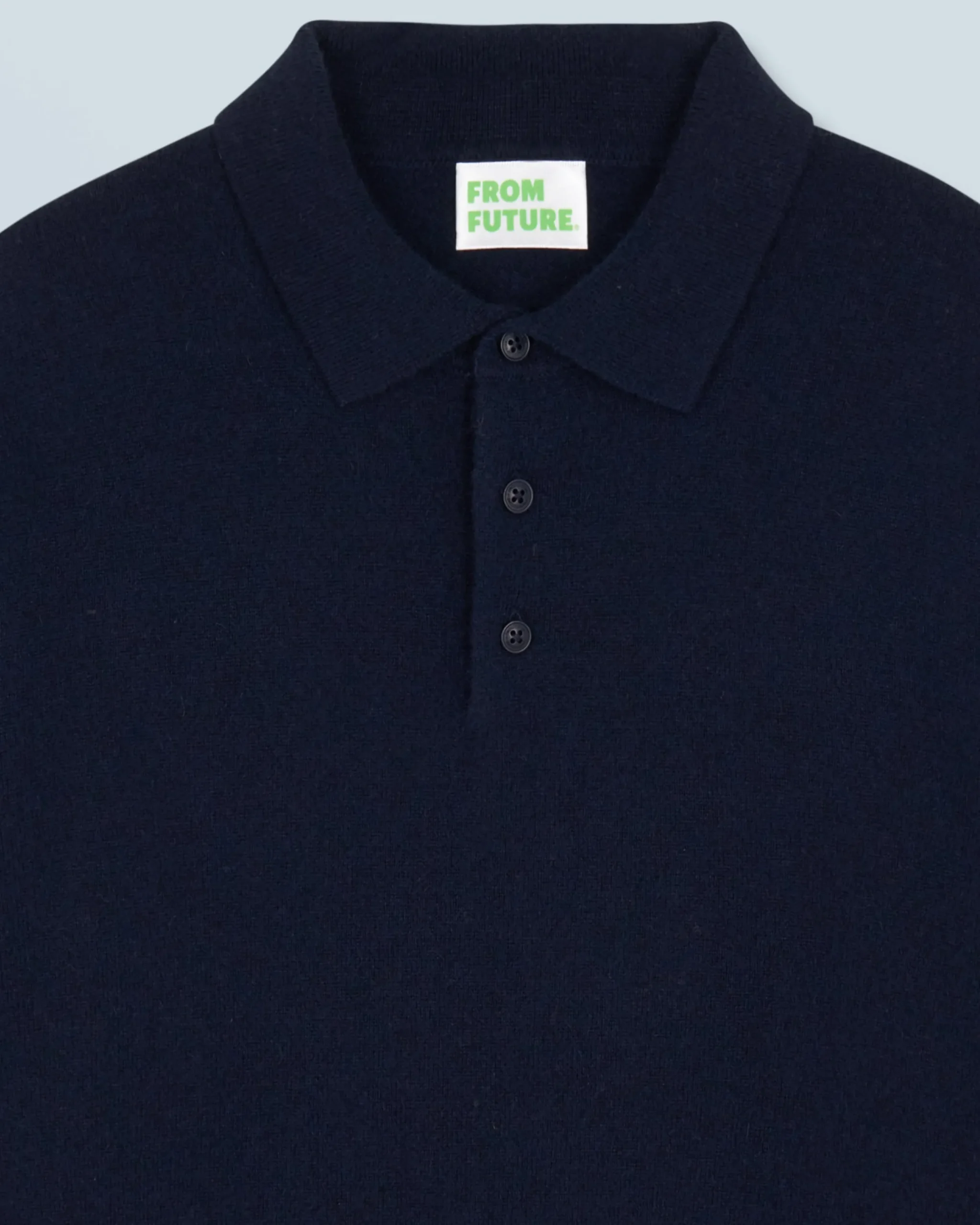 FROM FUTURE Pull Col Polo Basique Navy Best