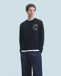 FROM FUTURE Pull Col Rond Noir Cheap