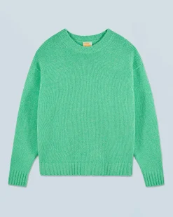 FROM FUTURE Pull Col Rond UtopicGreenMouliné Cheap