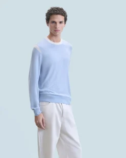 FROM FUTURE Pull Col Rond CloudBlue Outlet