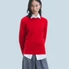 FROM FUTURE Pull Col Rond HotRed Outlet