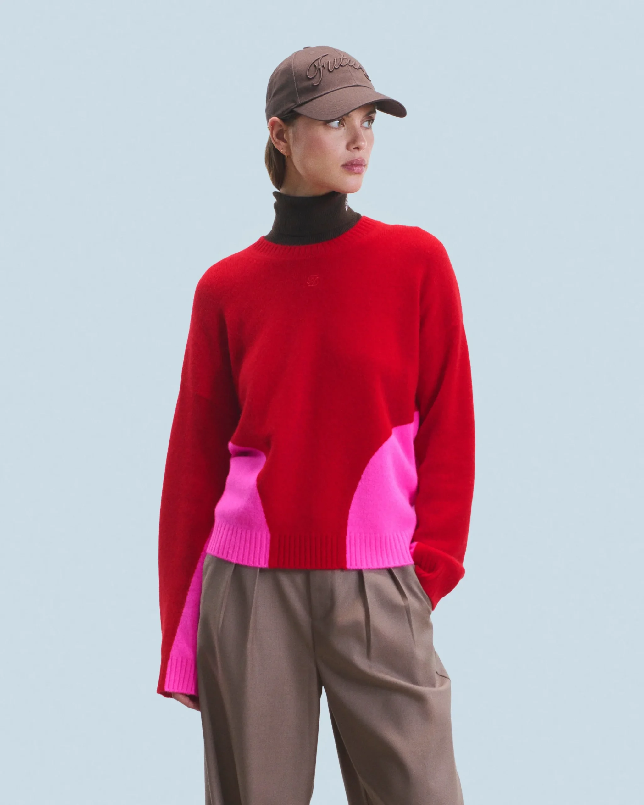 FROM FUTURE Pull Col Rond HotRed Online