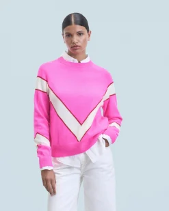 FROM FUTURE Pull Col Rond UtopicPink Hot