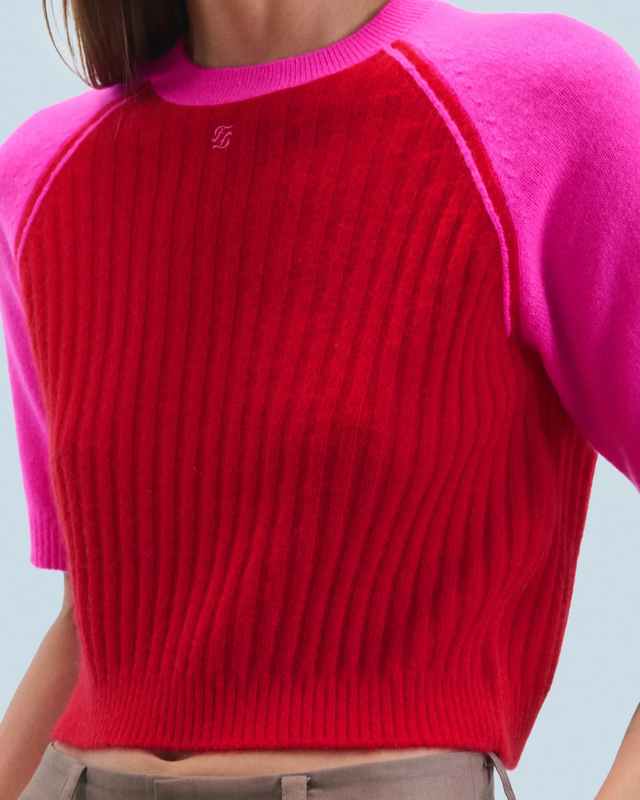 FROM FUTURE Pull Col Rond BrightRed Sale