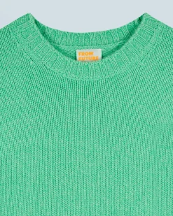 FROM FUTURE Pull Col Rond UtopicGreenMouliné Cheap