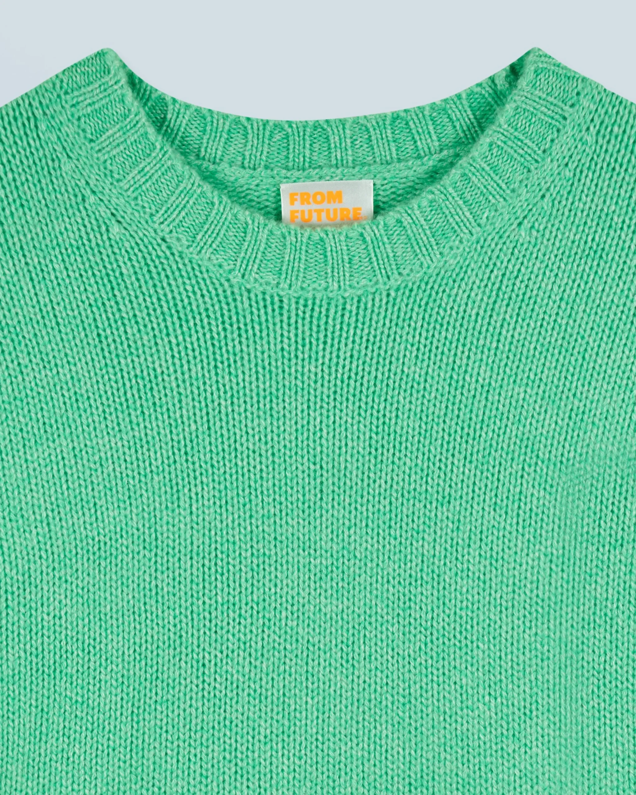 FROM FUTURE Pull Col Rond UtopicGreenMouliné Cheap