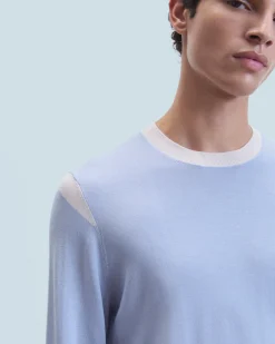 FROM FUTURE Pull Col Rond CloudBlue Outlet