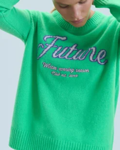 FROM FUTURE Pull Col Rond UtopicGreen Best