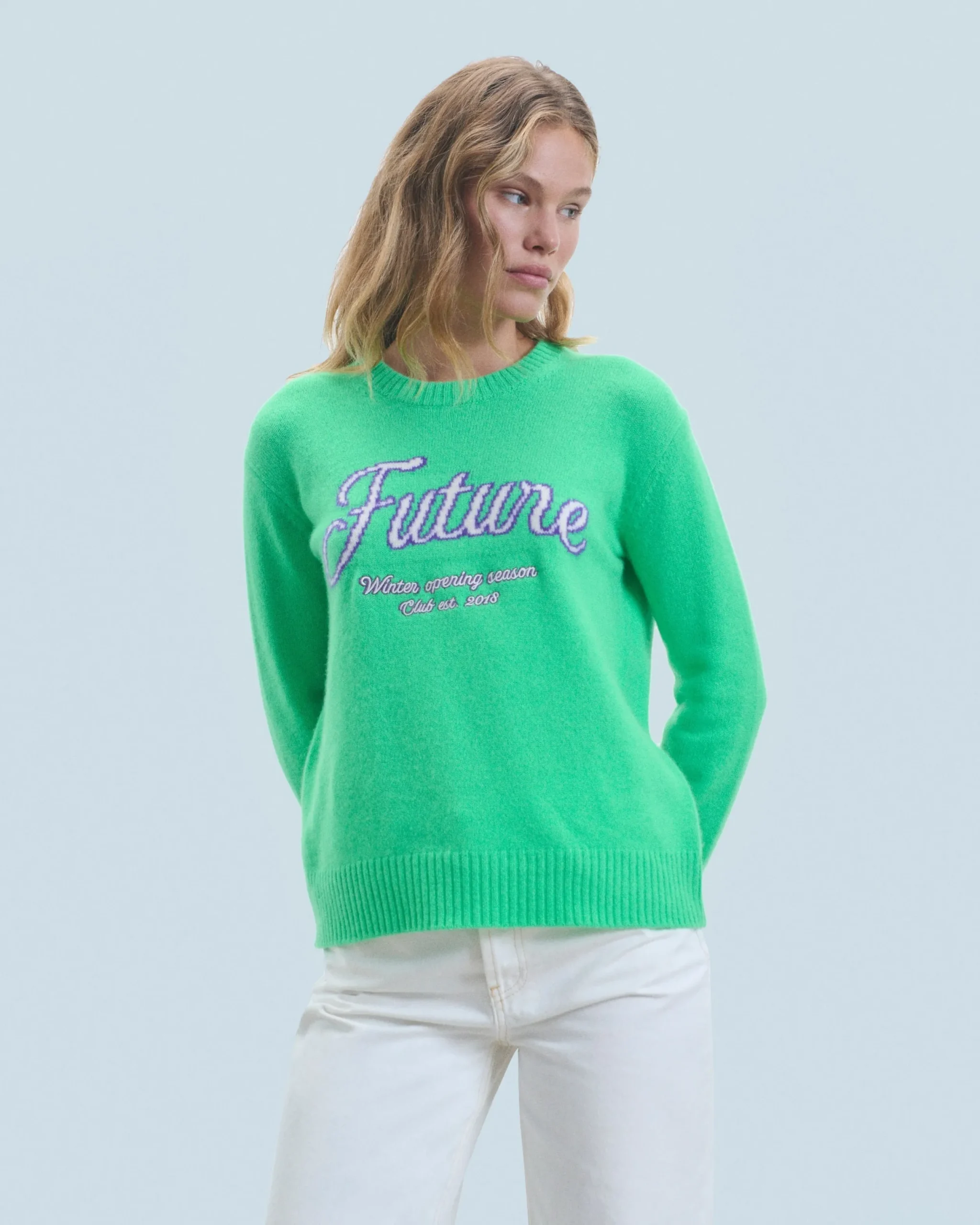 FROM FUTURE Pull Col Rond Navy Online