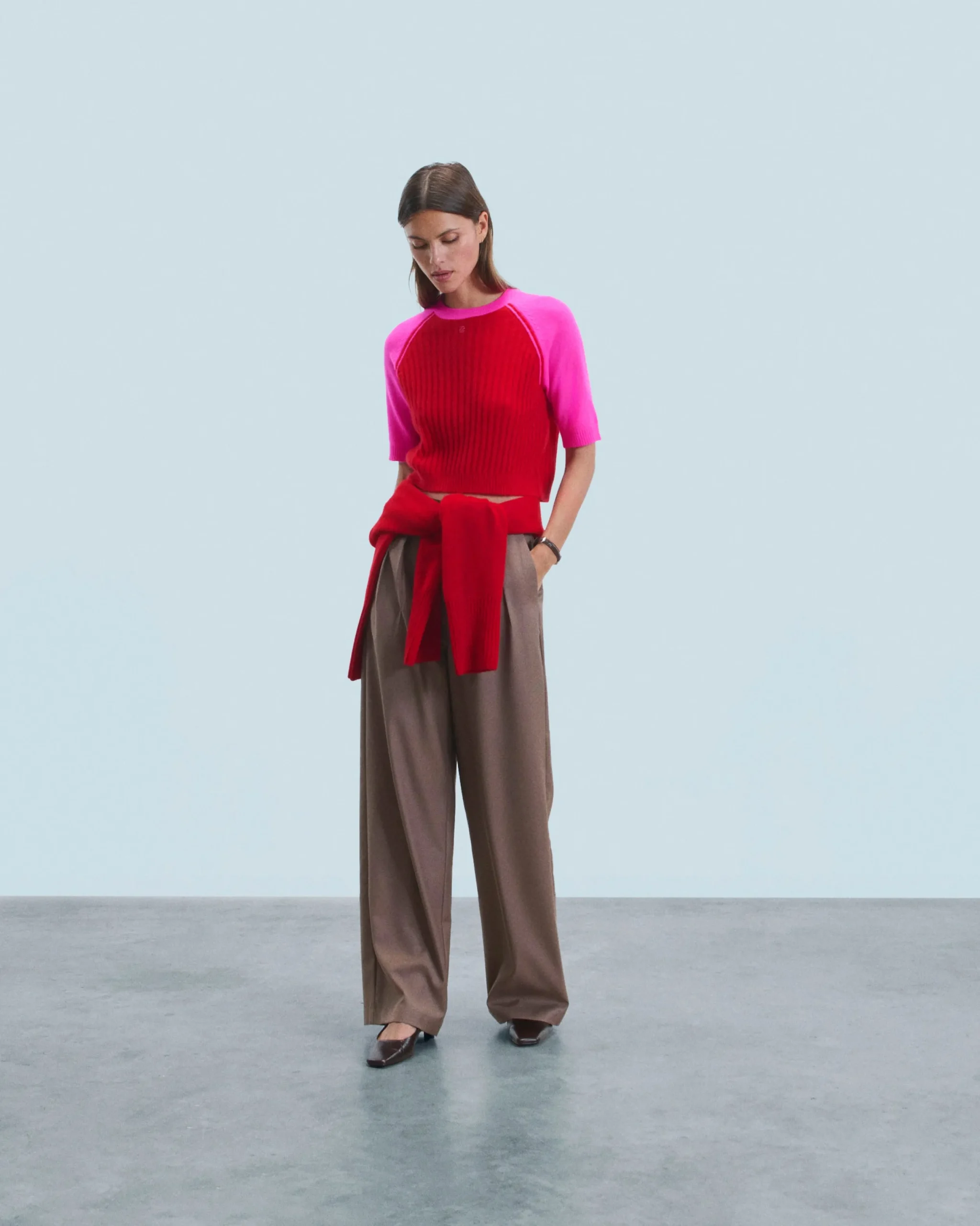 FROM FUTURE Pull Col Rond BrightRed Sale