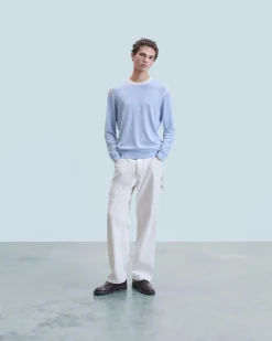 FROM FUTURE Pull Col Rond CloudBlue Outlet
