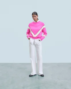 FROM FUTURE Pull Col Rond UtopicPink Hot